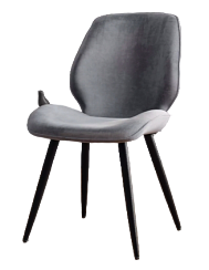 Стул Y2024 (каркас черный тк.серый/ Velvet HLR-20)